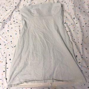 90s vintage gingham tube dress 💘
